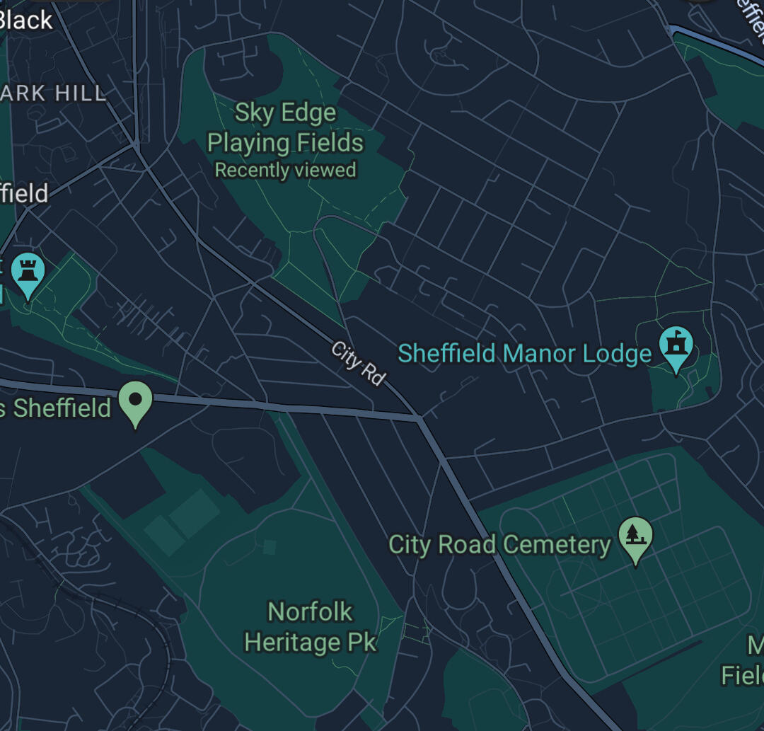 Google maps, birds eye view of Skye edge area, all the way from the parkway to Norfolk park and manor park